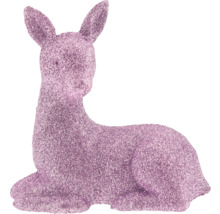 Figurine décorative de lièvre en position couchée