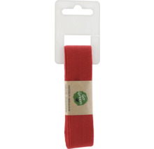 Ruban textile rouge biodégradable sur suspension