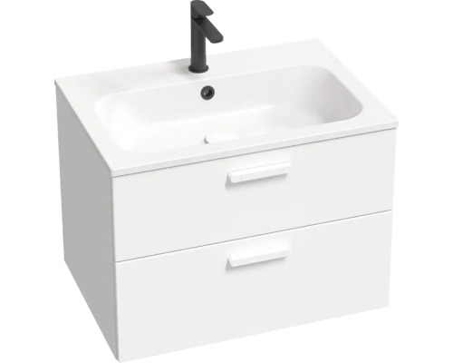 Waschtischunterschrank mit zwei Schubladen und Armatur