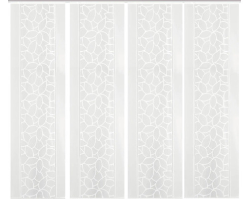 Panneau japonais Konturo blanc 60x245 cm lot de 4