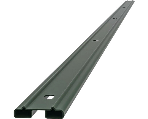 Baguette de profilé baguette de recouvrement Multi 163 cm, vert Lisse de clôture en métal avec trous