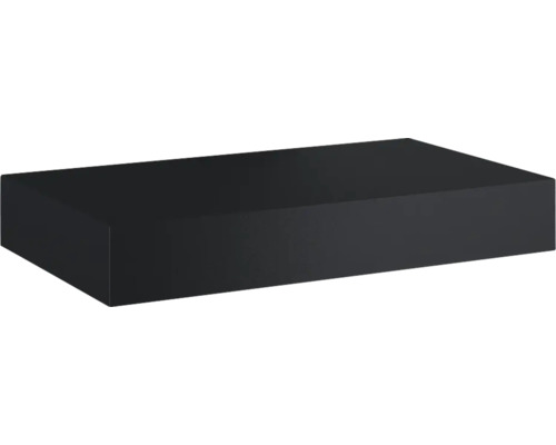 Plan de toilette Jungborn marbre compact 80.6x12x46 cm noir mat Vasque rectangulaire en céramique