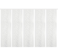 Panneau japonais lot de 5 Konturo blanc 60x245 cm