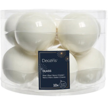 Paquet de dix boules de Noël en verre, d''environ 6 cm chacune