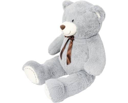 Ours en peluche gris avec noeud