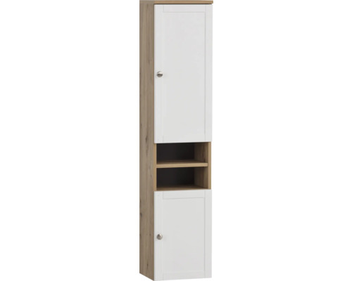 Armoire haute Möbelpartner Jesper lxhxp 30.3x138.3x25.4 cm artisan chêne blanc mat