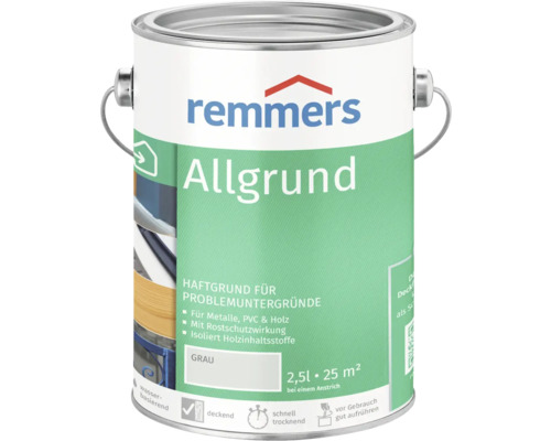 Remmers Allgrund Primaire d''adhérence pour supports difficiles, 2,5 litres