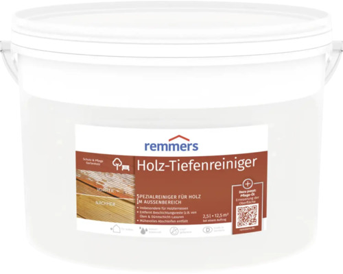 Nettoyant en profondeur pour bois Remmers 2.5 l Remmers Nettoyant profond pour bois dans un seau blanc pour le nettoyage du bois