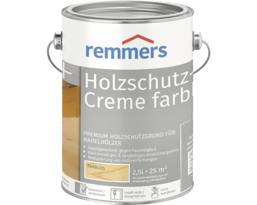 Remmers Holzschutz Creme farblos, 2,5 Liter Dose