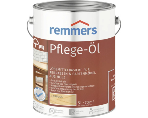 Remmers Pflege Öl für Terrassen und Gartenmöbel, farblos, 5 Liter