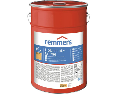 Crème de protection du bois Remmers pin mélèze 20 l Remmers Holzschutz-Creme dans un seau de 20 litres