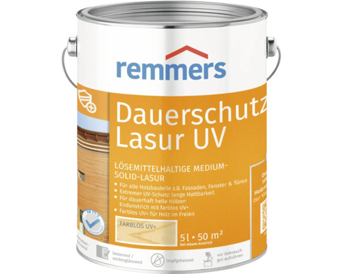 Lasure de protection anti-UV longue durée Remmers incolore 5 l