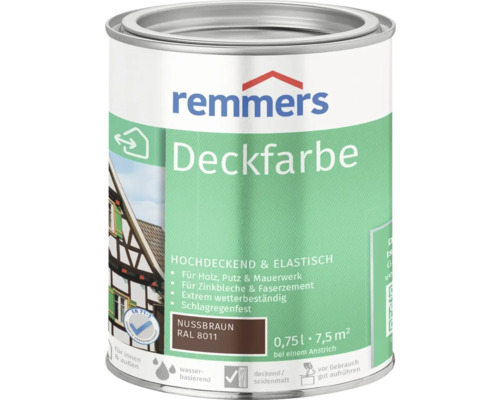 Remmers peinture couvrante brun noisette RAL 8011 en pot