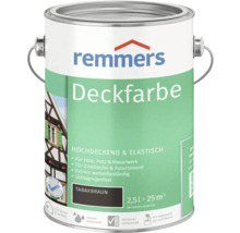 Remmers Deckfarbe, 2.5 Liter Dose, Tabakbraun, für Holz, Putz und Mauerwerk