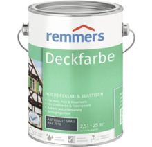 Pot de peinture Remmers Deckfarbe gris anthracite RAL 7016, contenu : 2,5 litres