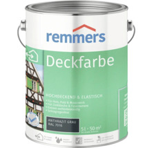 Pot de peinture Remmers Deckfarbe gris anthracite, 5 litres