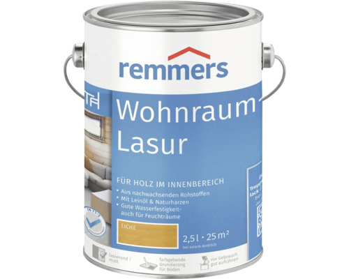 Remmers Wohnraum Lasur Lasure pour bois d''intérieur avec un contenu de 2,5 litres