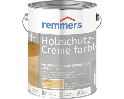 Remmers Holzschutz-Creme farblos im Metalleimer