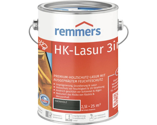 Lasure HK Remmers bois d'ébène 2.5 l