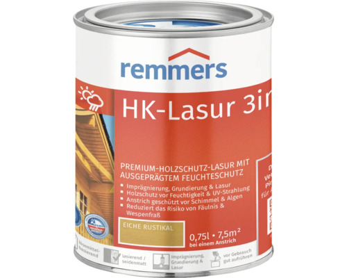 Lasure HK Remmers chêne rustique 750 ml