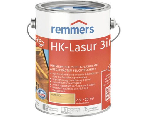 Remmers HK-Lasur 3in1 Holzschutzlasur im 2,5 Liter Gebinde