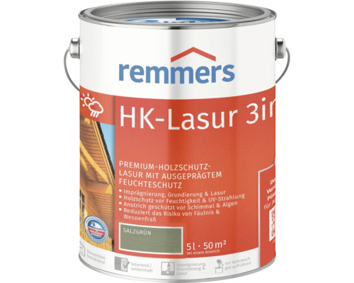 Remmers HK-Lasur 3in1 Holzschutzlasur, 5 liter Dose