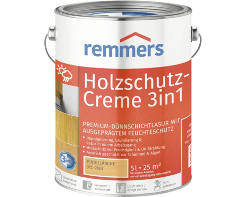 Remmers Holzschutz-Creme 3in1, 5 Liter Gebinde