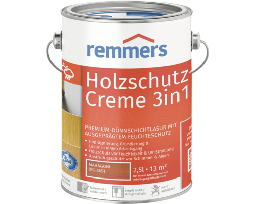 Remmers Holzschutz Creme 3in1, Mahagoni, 2,5 Liter Dose