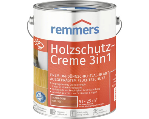 Remmers Holzschutz-Creme 3in1 Mahagoni im Farbeimer