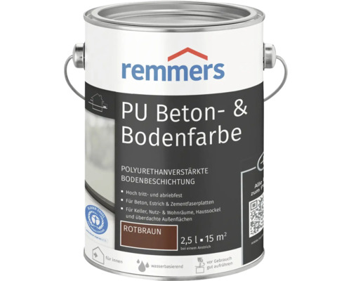 Remmers PU Betonfarbe und Bodenfarbe rotbraun 2,5L