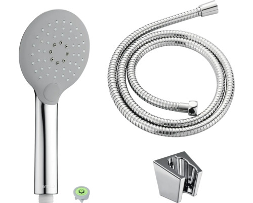 Ensemble de douche avec douchette à main, flexible de douche et support de douche