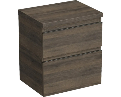 Waschtischunterschrank Jungborn TRENTA BxHxT 56.7x64.6x44.5 cm gladstone eiche tabak - Griff schwarz Waschtischunterschrank Jungborn TRENTA BxHxT 56.7x64.6x44.5 cm gladstone eiche tabak - Griff schwarz
