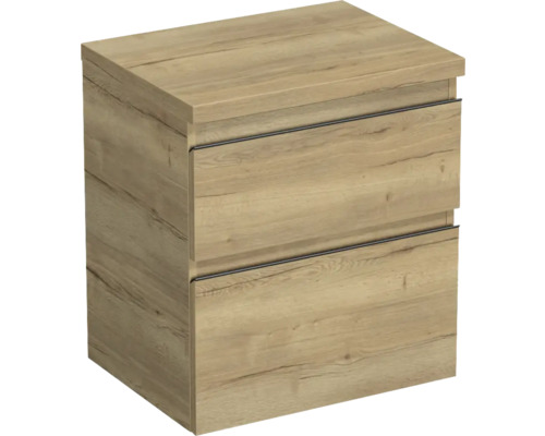 Meuble sous-vasque Jungborn TRENTA lxhxp 56.7x64.6x44.5 cm halifax chêne nature - poignée noire Meuble sous-vasque Jungborn TRENTA lxhxp 56.7x64.6x44.5 cm halifax chêne nature - poignée noire