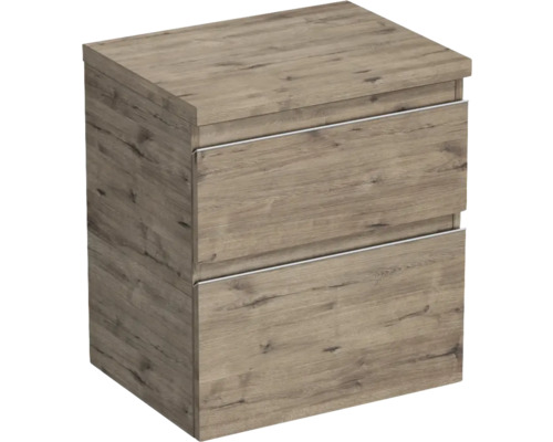 Meuble sous-vasque Jungborn TRENTA lxhxp 56.7x64.6x44.5 cm wellington chêne - poignée argent Meuble sous-vasque Jungborn TRENTA lxhxp 56.7x64.6x44.5 cm wellington chêne - poignée argent