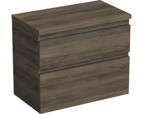 Waschtischunterschrank Jungborn TRENTA BxHxT 76.7x64.6x44.5 cm gladstone eiche tabak - Griff schwarz Waschtischunterschrank Jungborn TRENTA BxHxT 76.7x64.6x44.5 cm gladstone eiche tabak - Griff schwarz