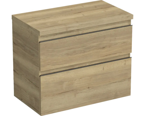 Meuble sous-vasque Jungborn TRENTA lxhxp 76.7x64.6x44.5 cm halifax chêne nature - poignée noire Meuble sous-vasque Jungborn TRENTA lxhxp 76.7x64.6x44.5 cm halifax chêne nature - poignée noire