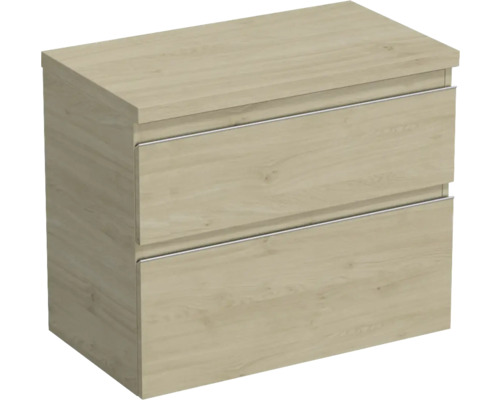 Waschtischunterschrank Jungborn TRENTA BxHxT 76.7x64.6x44.5 cm kendal eiche natur - Griff silber Waschtischunterschrank Jungborn TRENTA BxHxT 76.7x64.6x44.5 cm kendal eiche natur - Griff silber