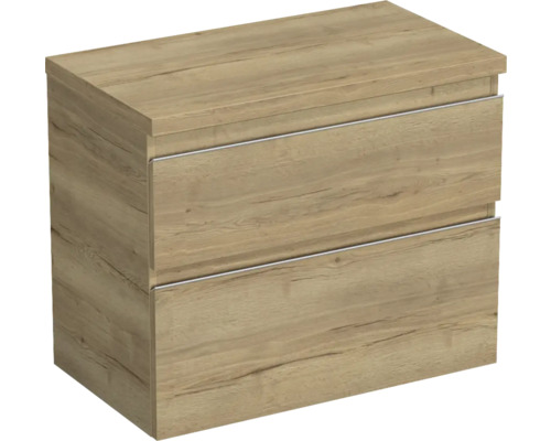 Waschtischunterschrank Jungborn TRENTA BxHxT 76.7x64.6x44.5 cm halifax eiche natur - Griff silber Waschtischunterschrank Jungborn TRENTA BxHxT 76.7x64.6x44.5 cm halifax eiche natur - Griff silber