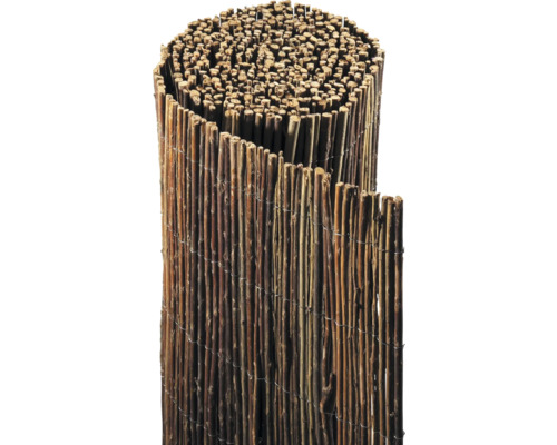 Rollzaun aus Naturmaterialien für den Garten