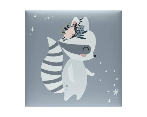 Carreau décoratif avec motif de raton laveur pour chambre d''enfant