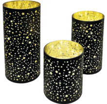 Ensemble de photophores avec motif étoilé pour un éclairage d''ambiance