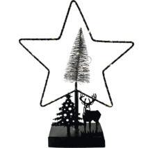 Dekorative Sternleuchte mit Tannenbaum und Hirsch für weihnachtliche Atmosphäre