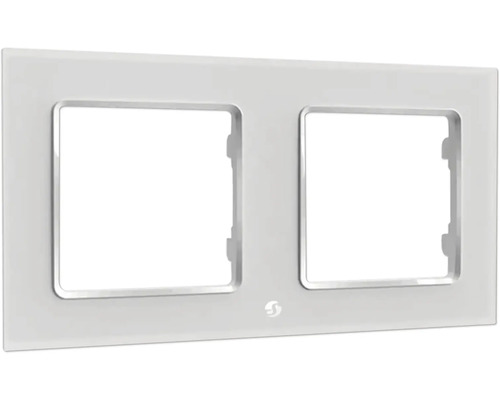 Cadre double pour interrupteurs et prises