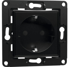 Prise noire avec plaque de montage
