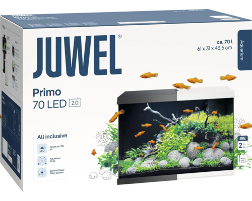 JUWEL Aquarium Primo 70 LED 2.0 inkl. Abdeckung 61x31x43.5 cm 70 l weiß