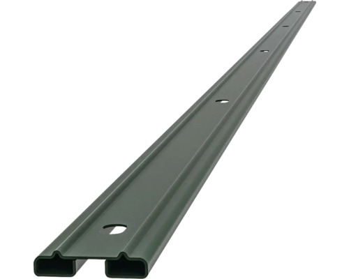 Baguette de profilé baguette de recouvrement Multi 203 cm, vert Lisse de clôture en métal avec trous