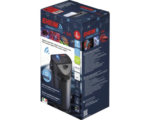 Filtre externe Eheim Classic Vario Plus 250 dans sa boîte