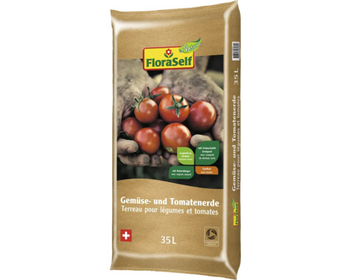 Terreau sans tourbe pour tomates et légumes FloraSelf Nature® 35 l