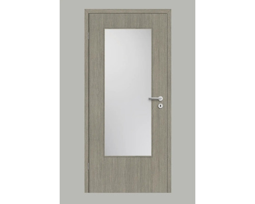 Porte intérieure avec insert en verre et poignée de porte