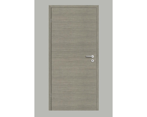 Porte intérieure grise avec poignée de porte